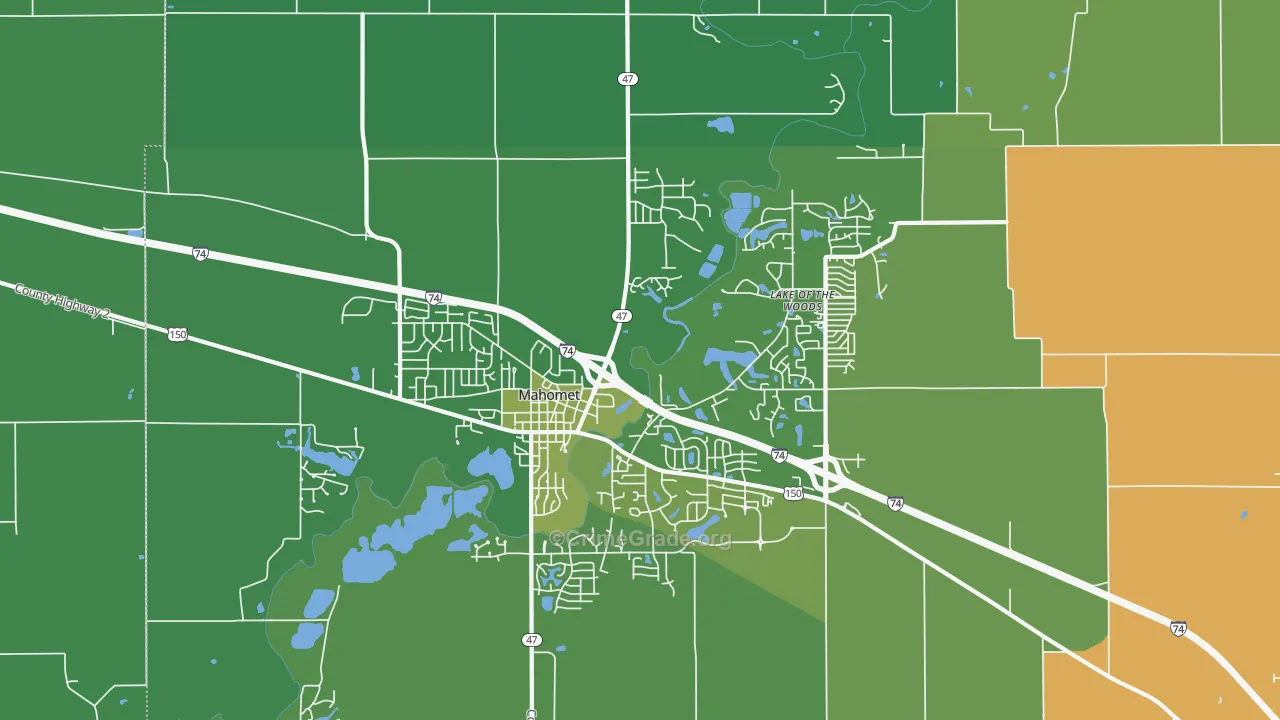 61853, IL Map of Vehicle Theft Rates