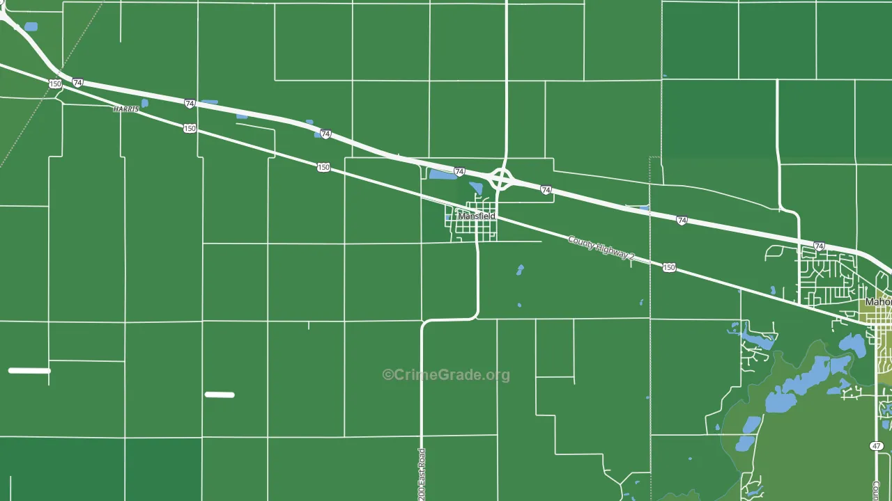 61854, IL Map of Vehicle Theft Rates