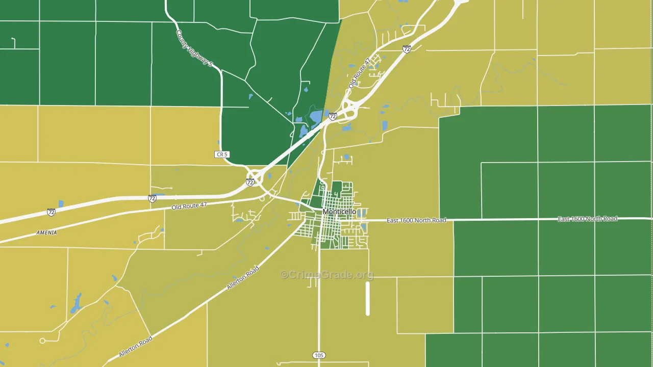 61856, IL Map of Vehicle Theft Rates