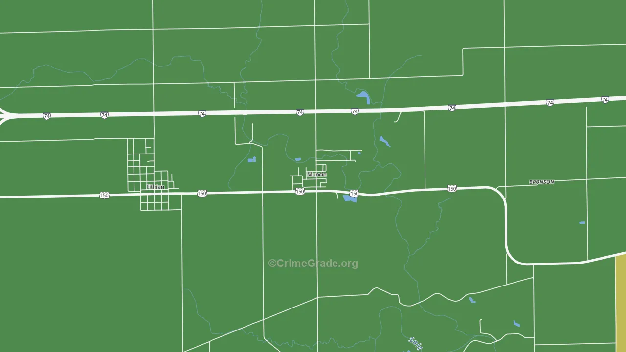 61857, IL Map of Vehicle Theft Rates