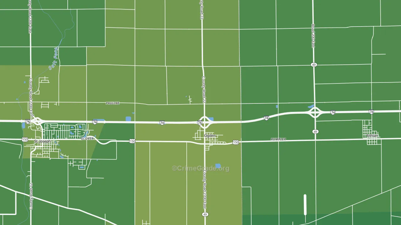 61859, IL Map of Vehicle Theft Rates