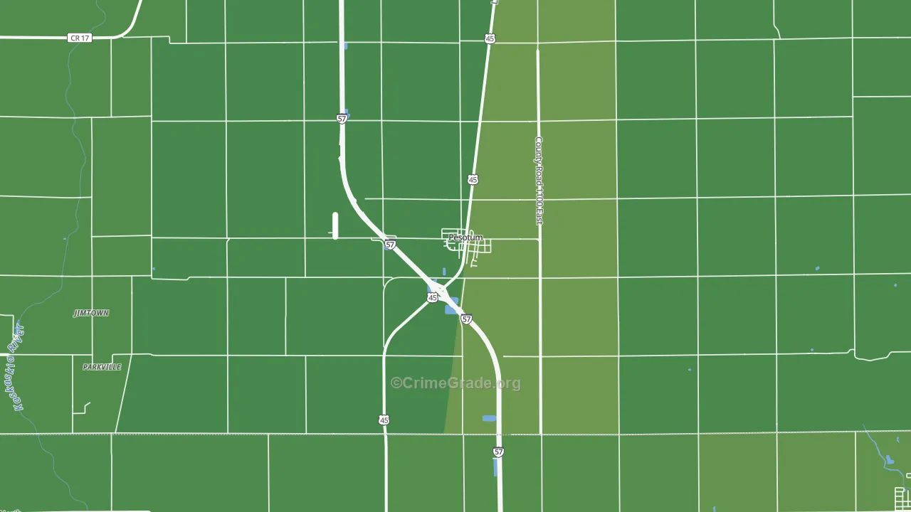 61863, IL Map of Vehicle Theft Rates