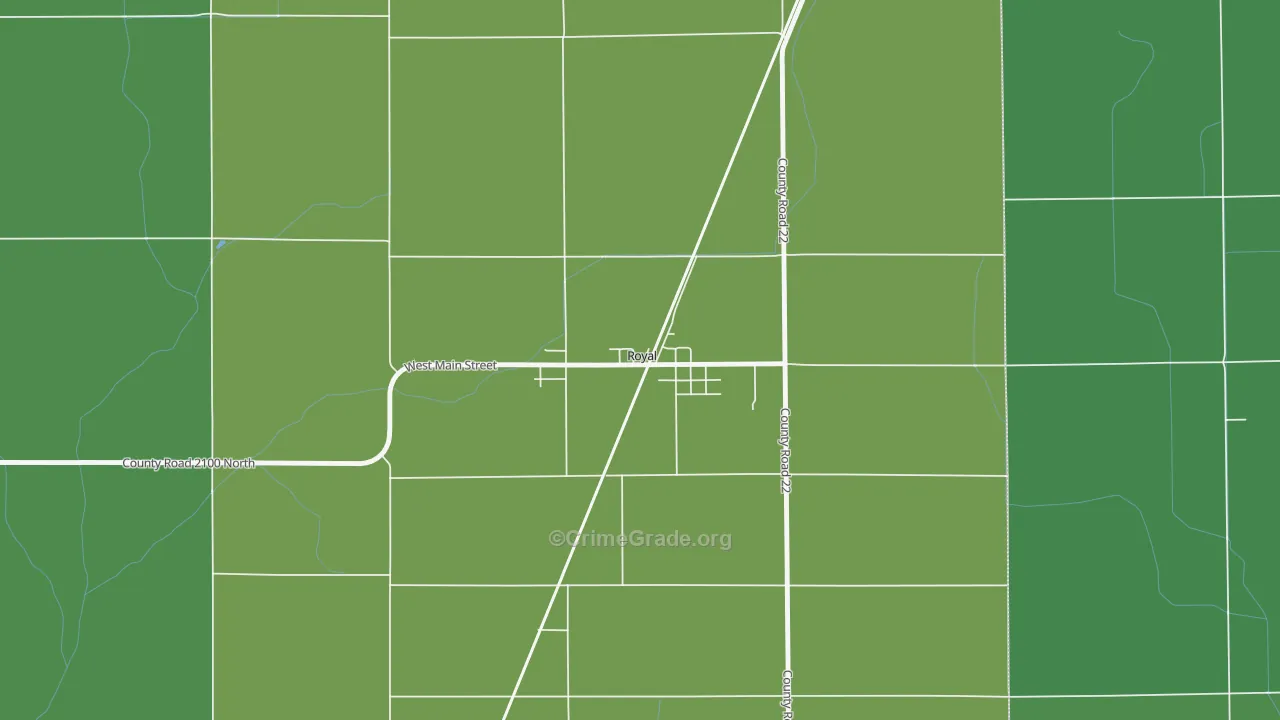 61871, IL Map of Vehicle Theft Rates