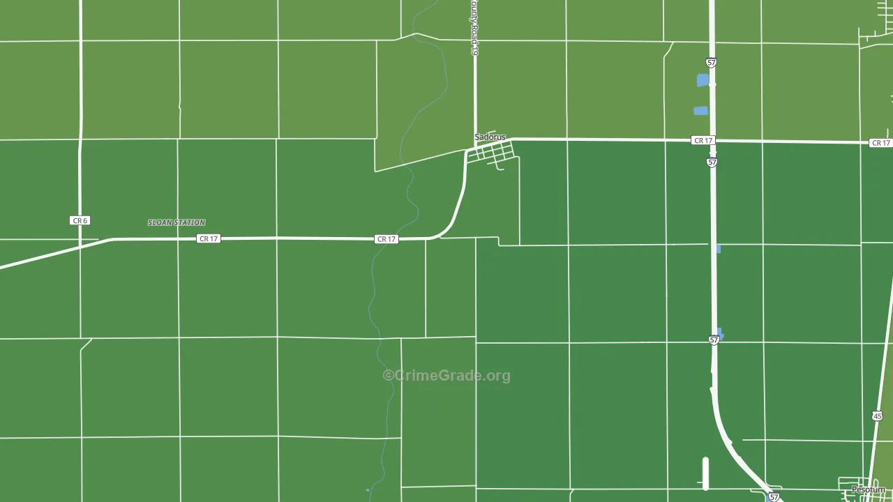61872, IL Map of Vehicle Theft Rates