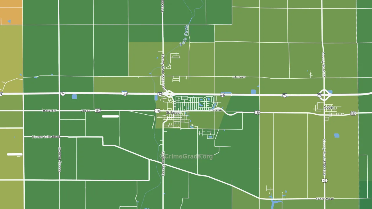 61873, IL Map of Vehicle Theft Rates