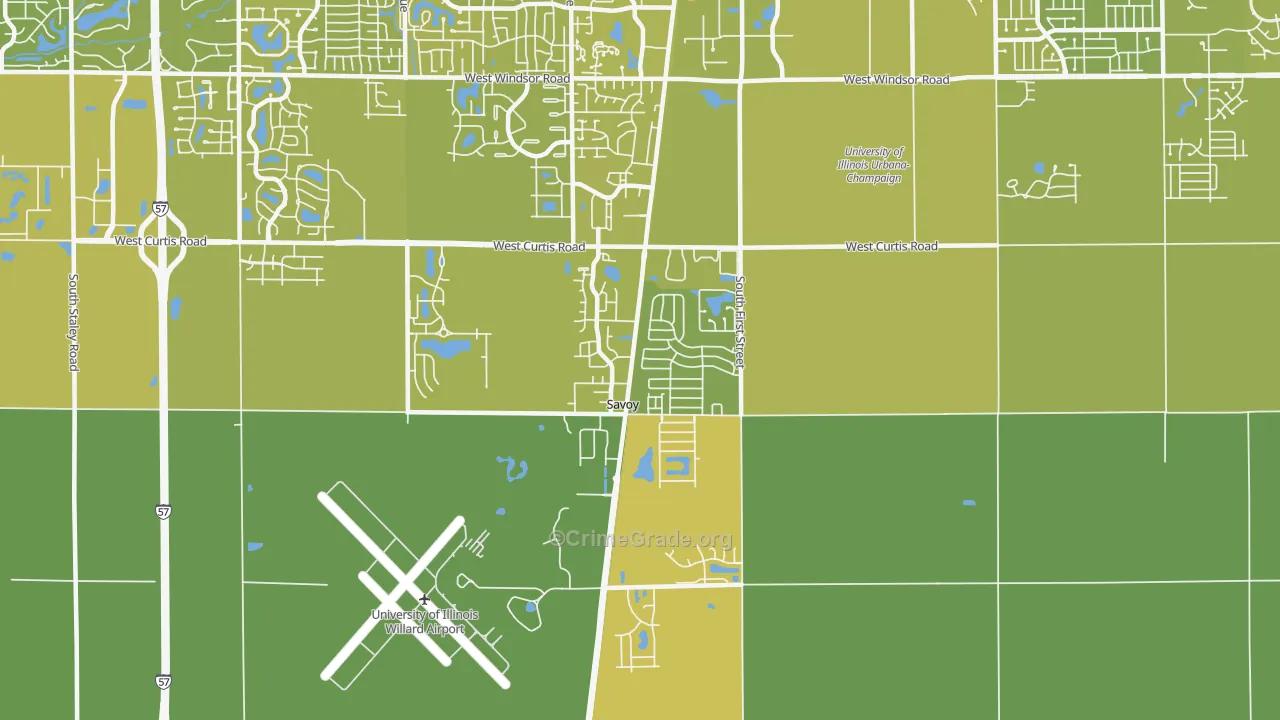 61874, IL Map of Vehicle Theft Rates