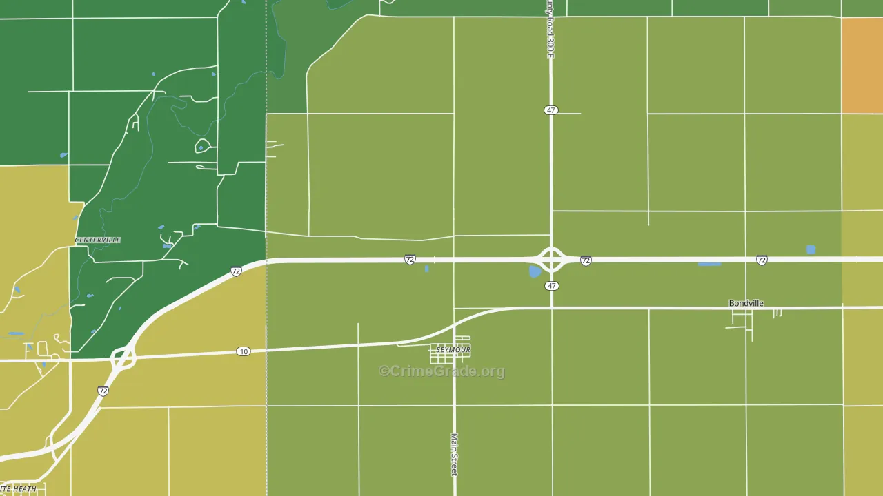 61875, IL Map of Vehicle Theft Rates