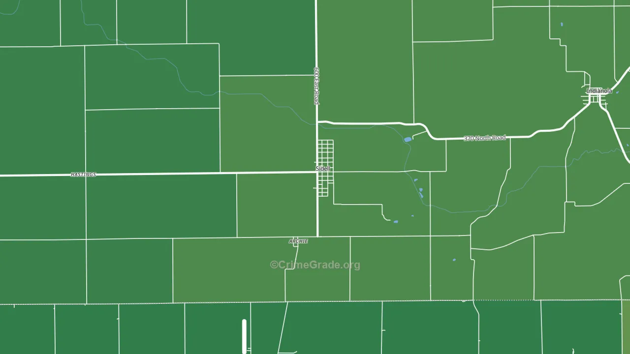 61876, IL Map of Vehicle Theft Rates
