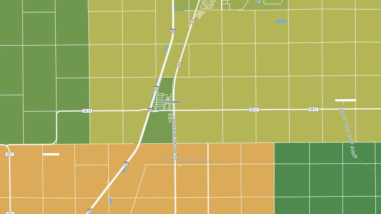 61878, IL Map of Vehicle Theft Rates
