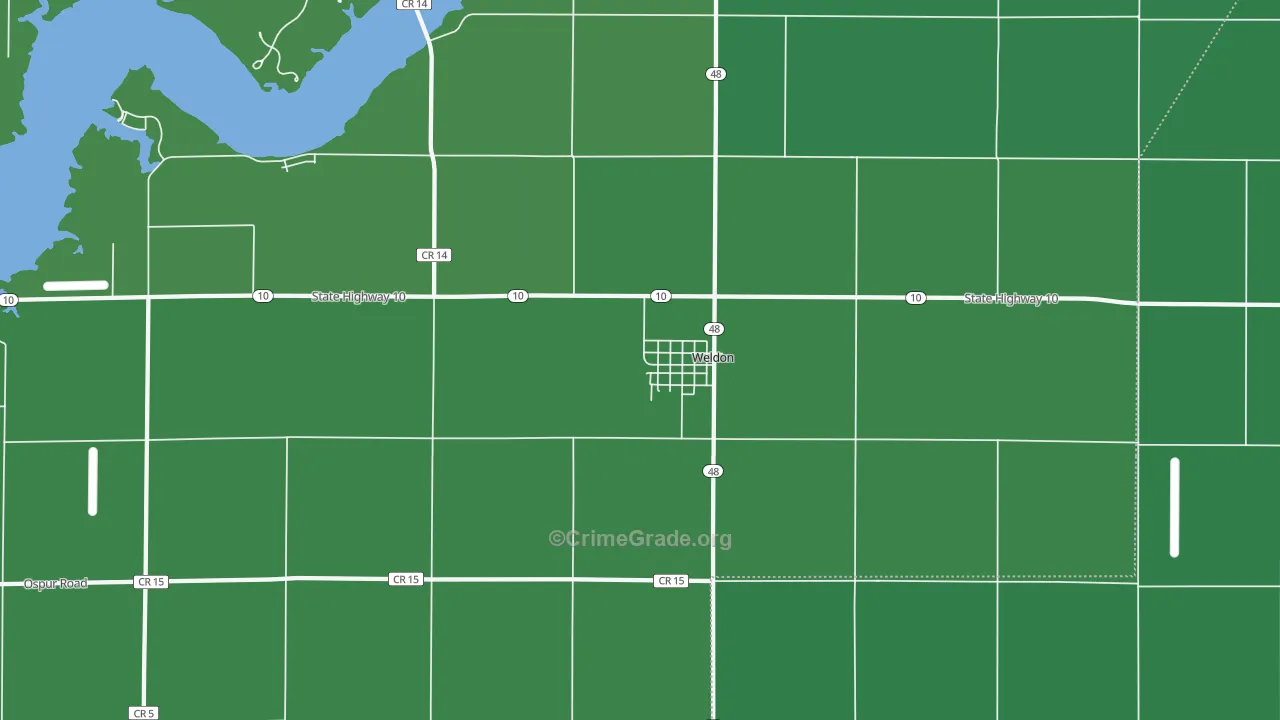 61882, IL Map of Vehicle Theft Rates