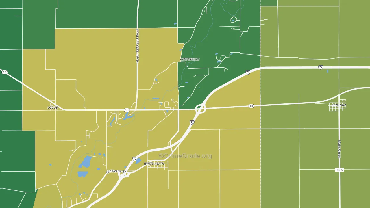 61884, IL Map of Vehicle Theft Rates