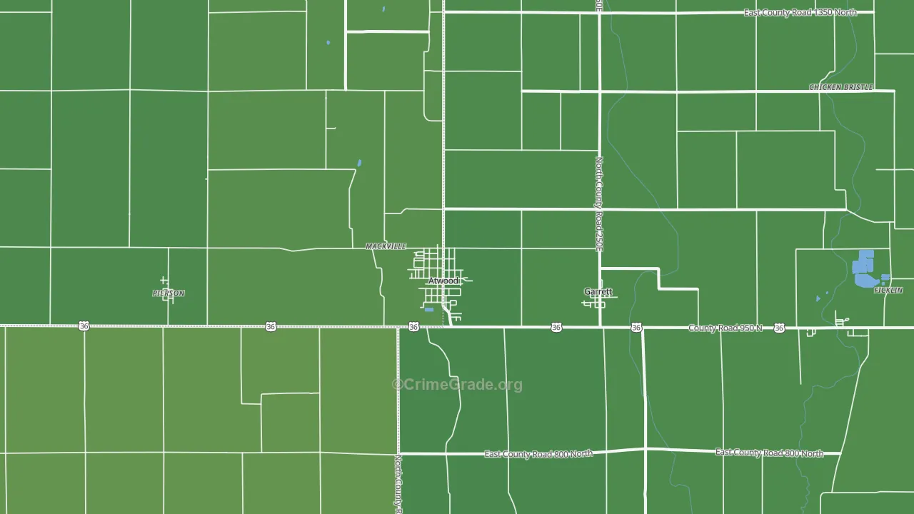 61913, IL Map of Vehicle Theft Rates