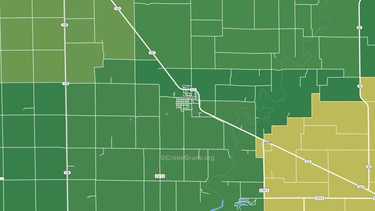 61914, IL Map of Vehicle Theft Rates