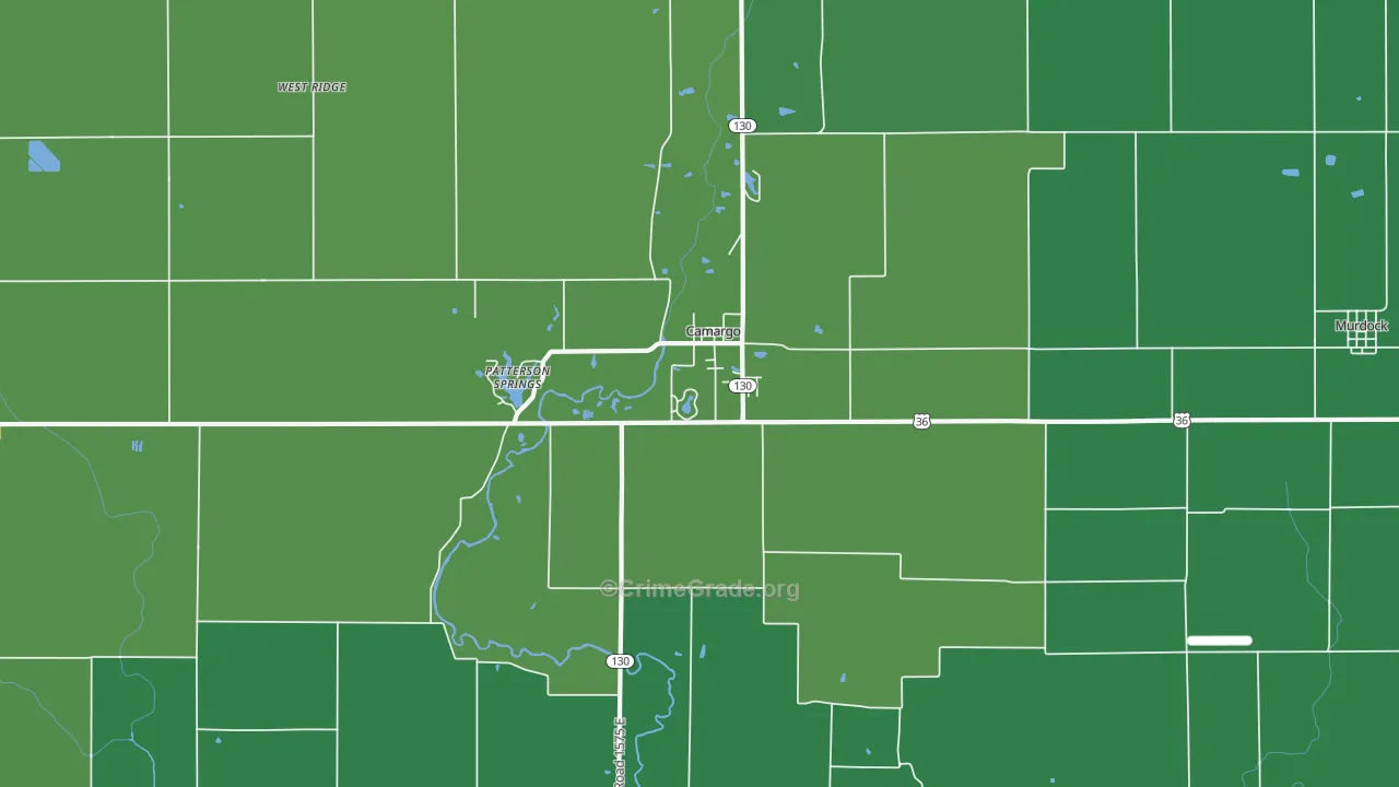 61919, IL Map of Vehicle Theft Rates