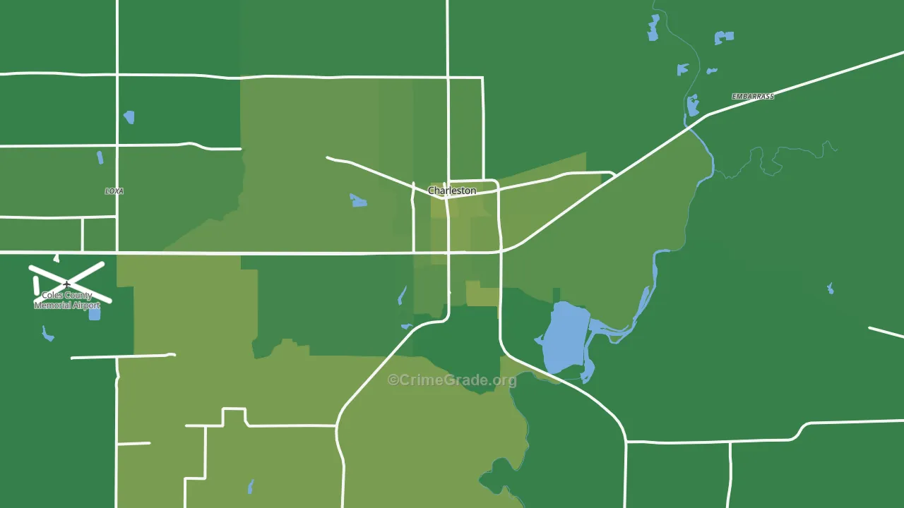 61920, IL Map of Vehicle Theft Rates