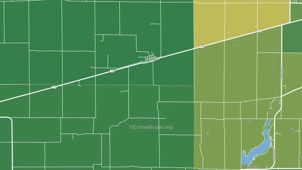 61928, IL Map of Vehicle Theft Rates