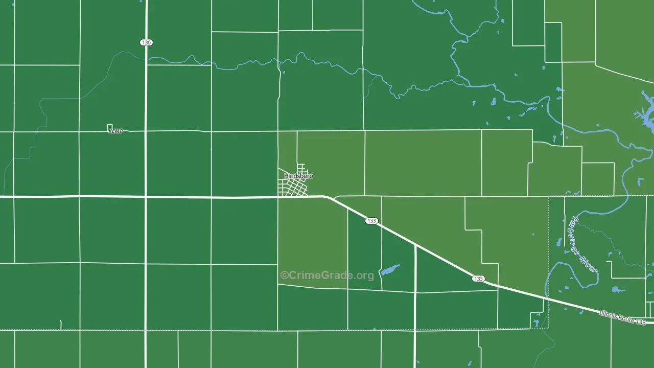 61930, IL Map of Vehicle Theft Rates