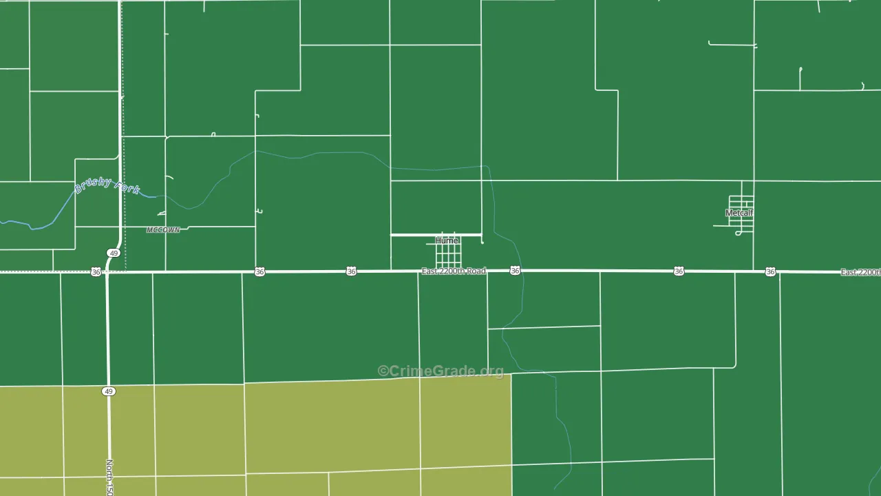 61932, IL Map of Vehicle Theft Rates