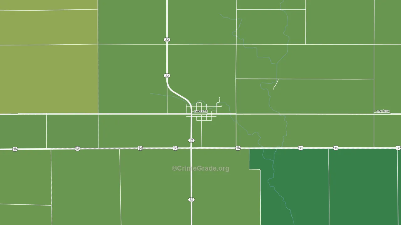61936, IL Map of Vehicle Theft Rates