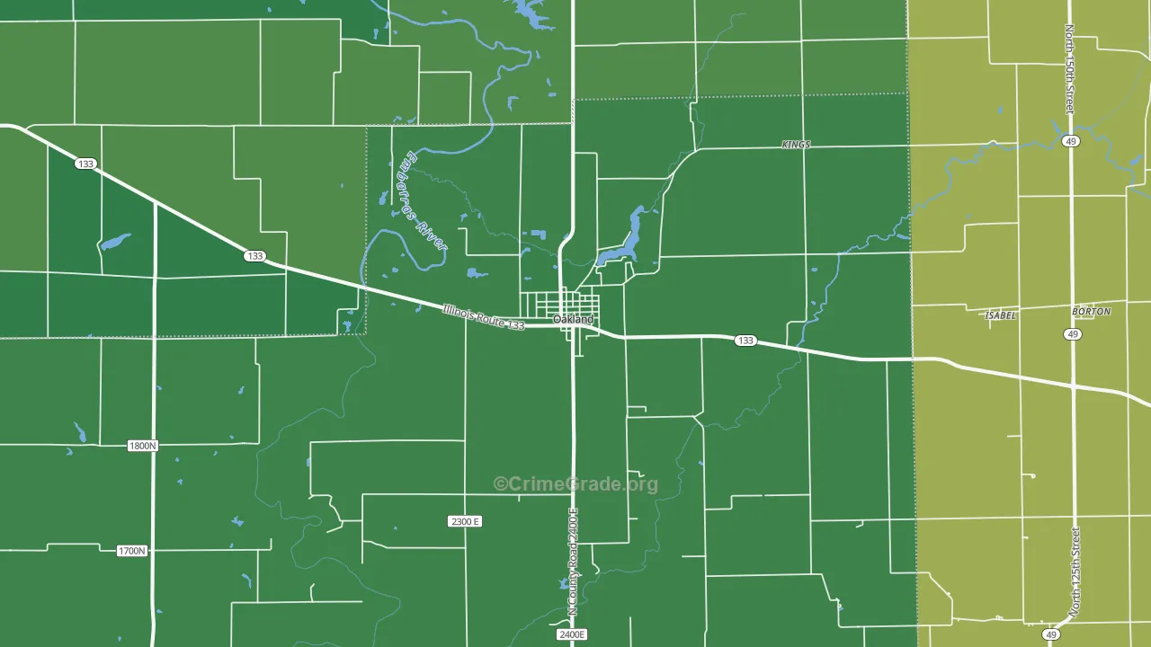 61943, IL Map of Vehicle Theft Rates