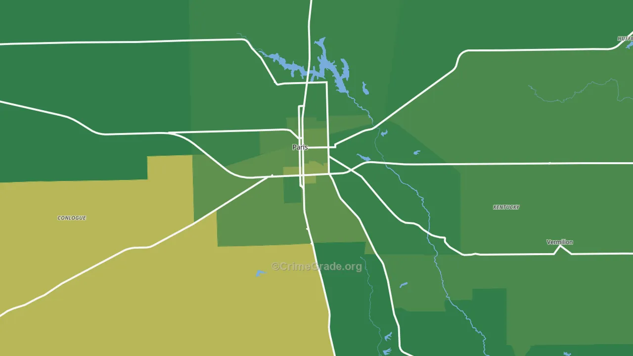 61944, IL Map of Vehicle Theft Rates