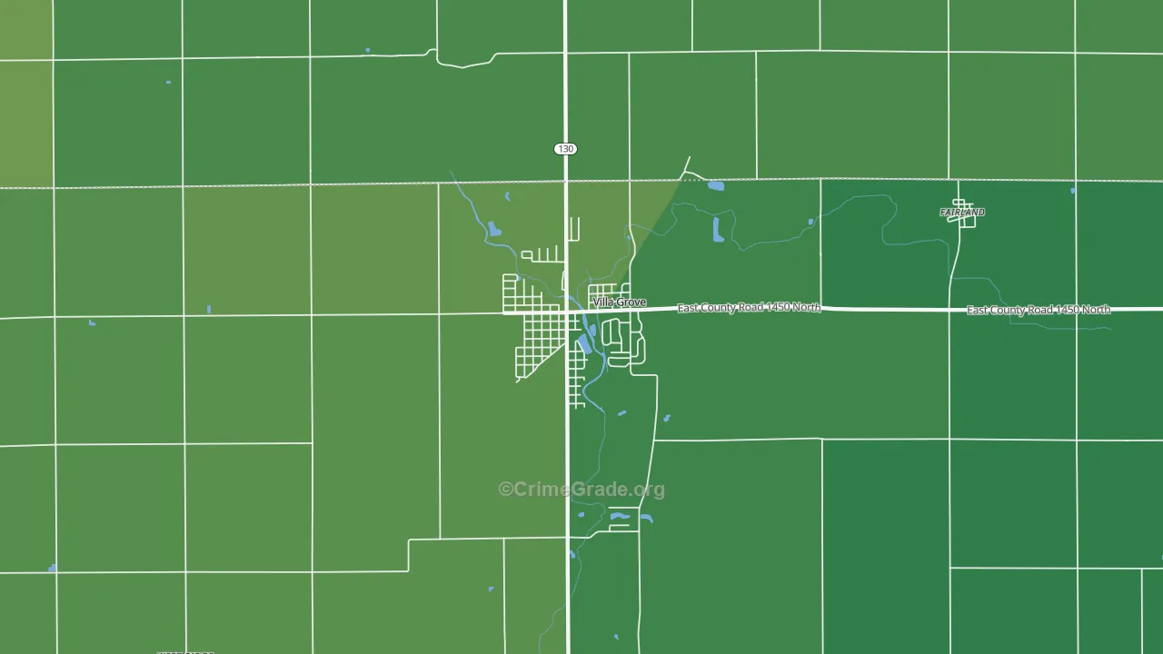 61956, IL Map of Vehicle Theft Rates