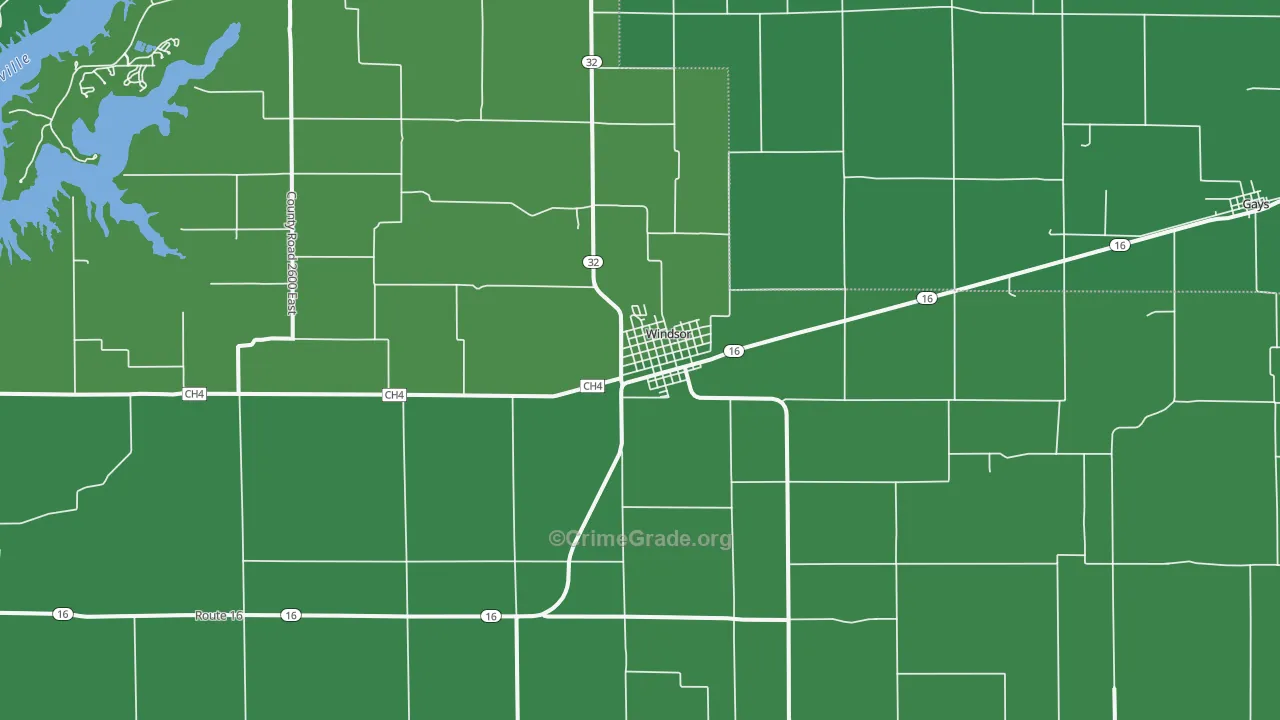 61957, IL Map of Vehicle Theft Rates