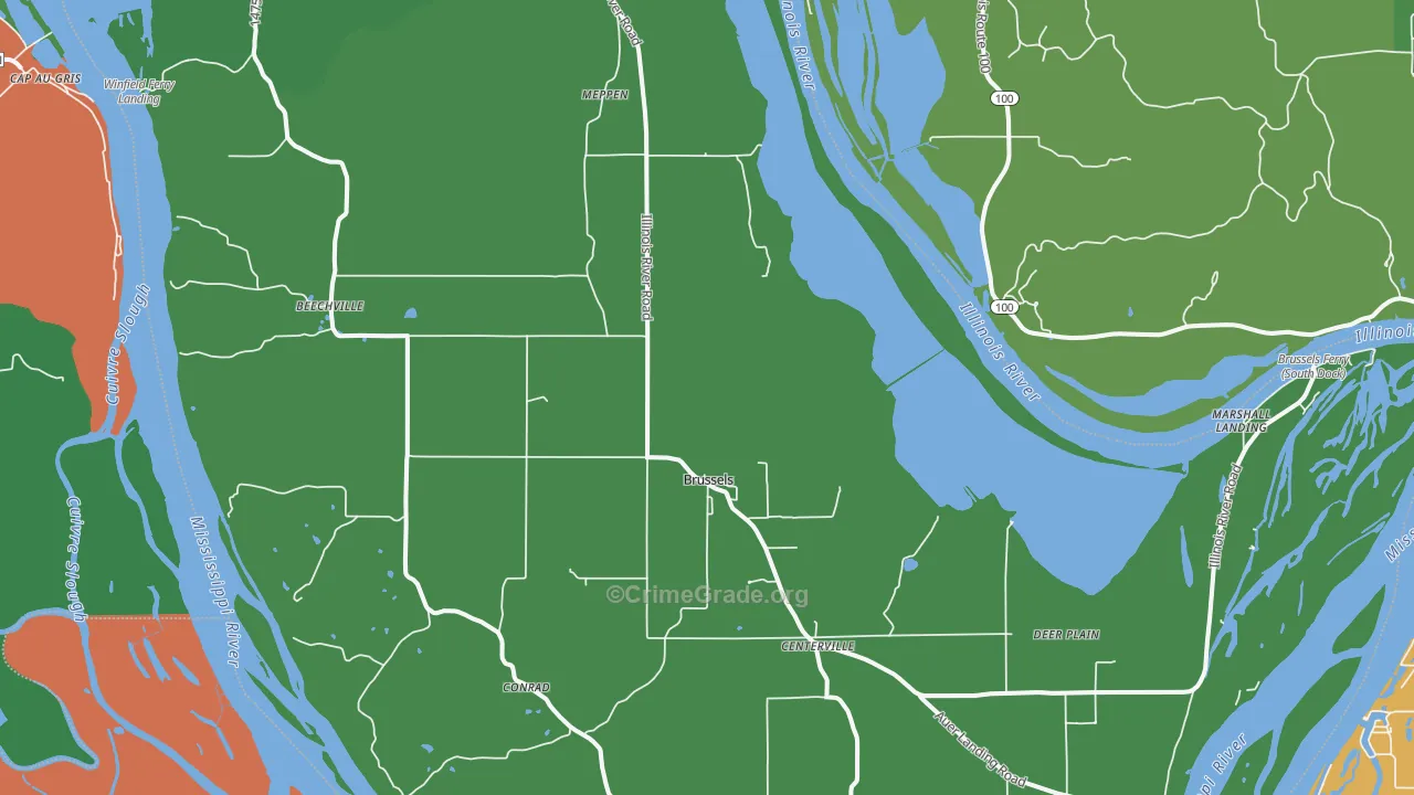 62013, IL Map of Vehicle Theft Rates