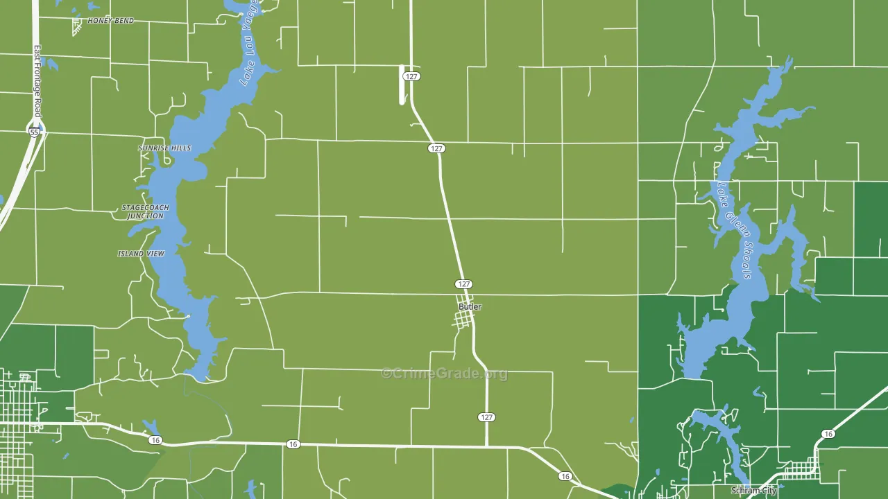 62015, IL Map of Vehicle Theft Rates