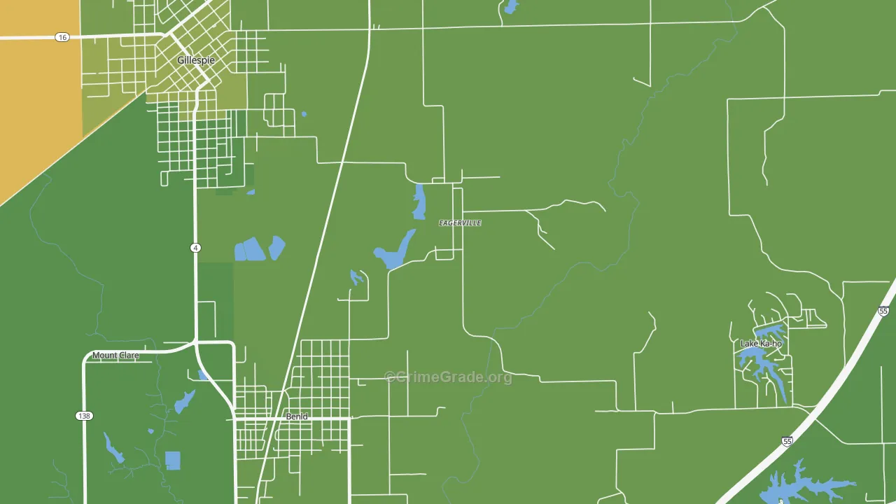 62023, IL Map of Vehicle Theft Rates