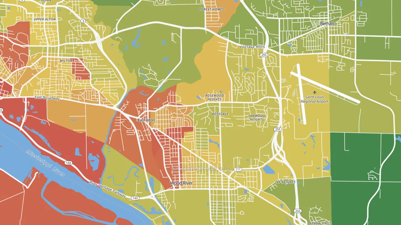 62024, IL Map of Vehicle Theft Rates