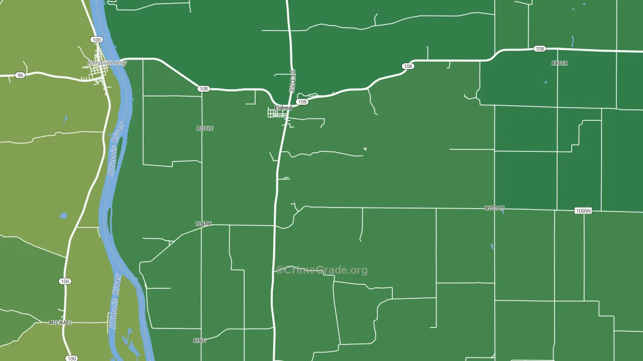 62027, IL Map of Vehicle Theft Rates