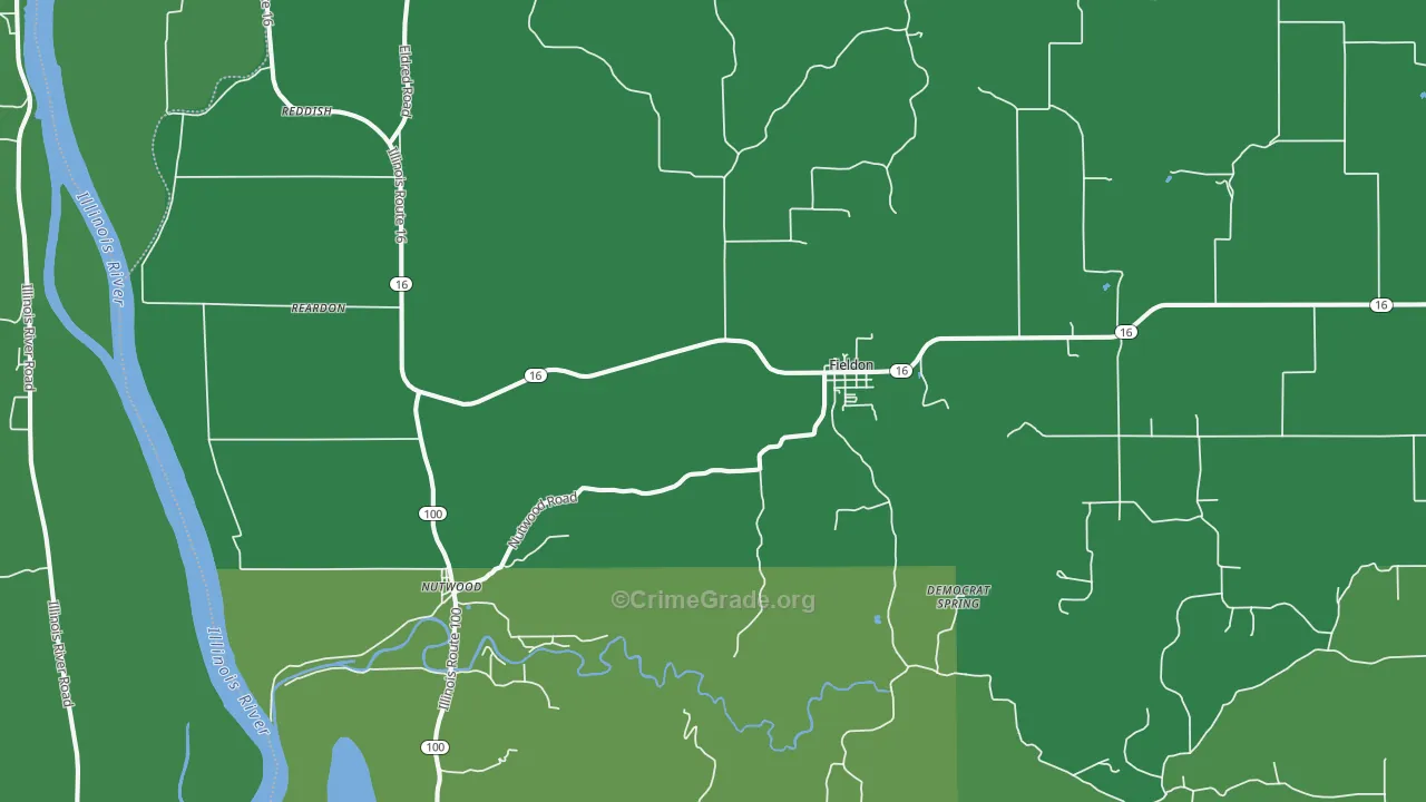 62031, IL Map of Vehicle Theft Rates