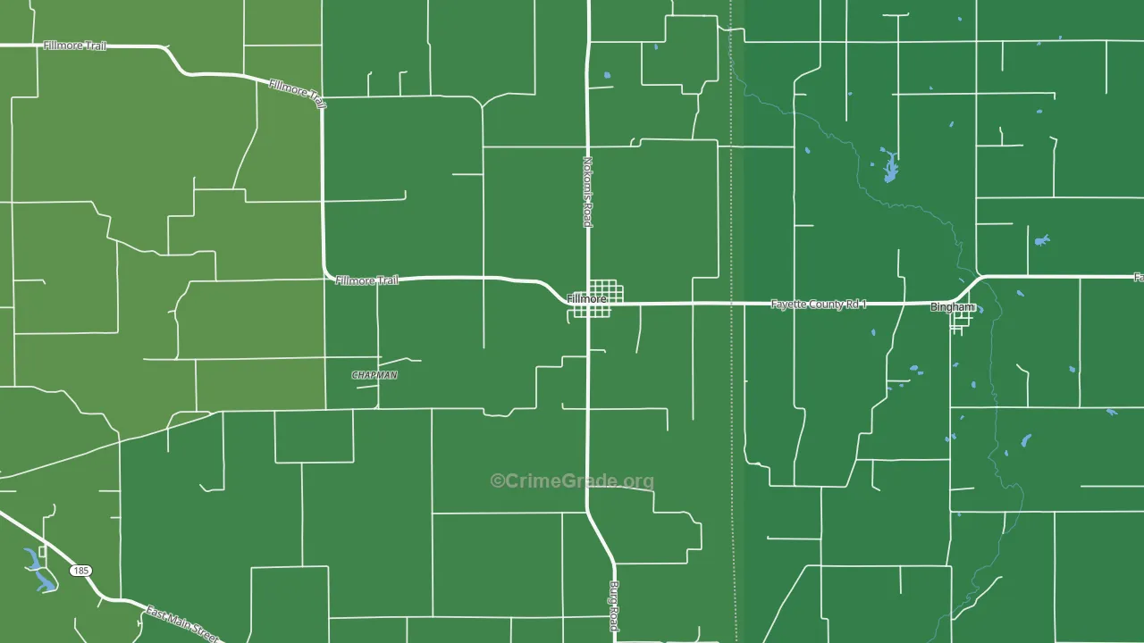 62032, IL Map of Vehicle Theft Rates