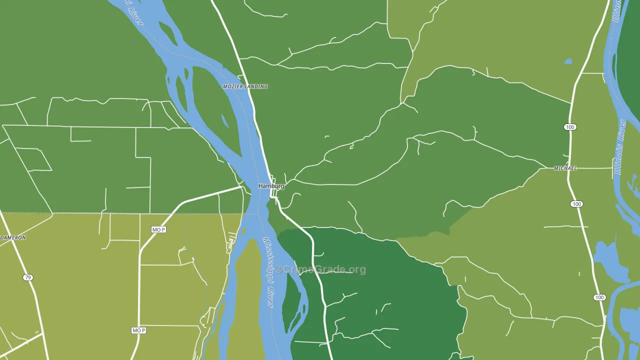 62045, IL Map of Vehicle Theft Rates