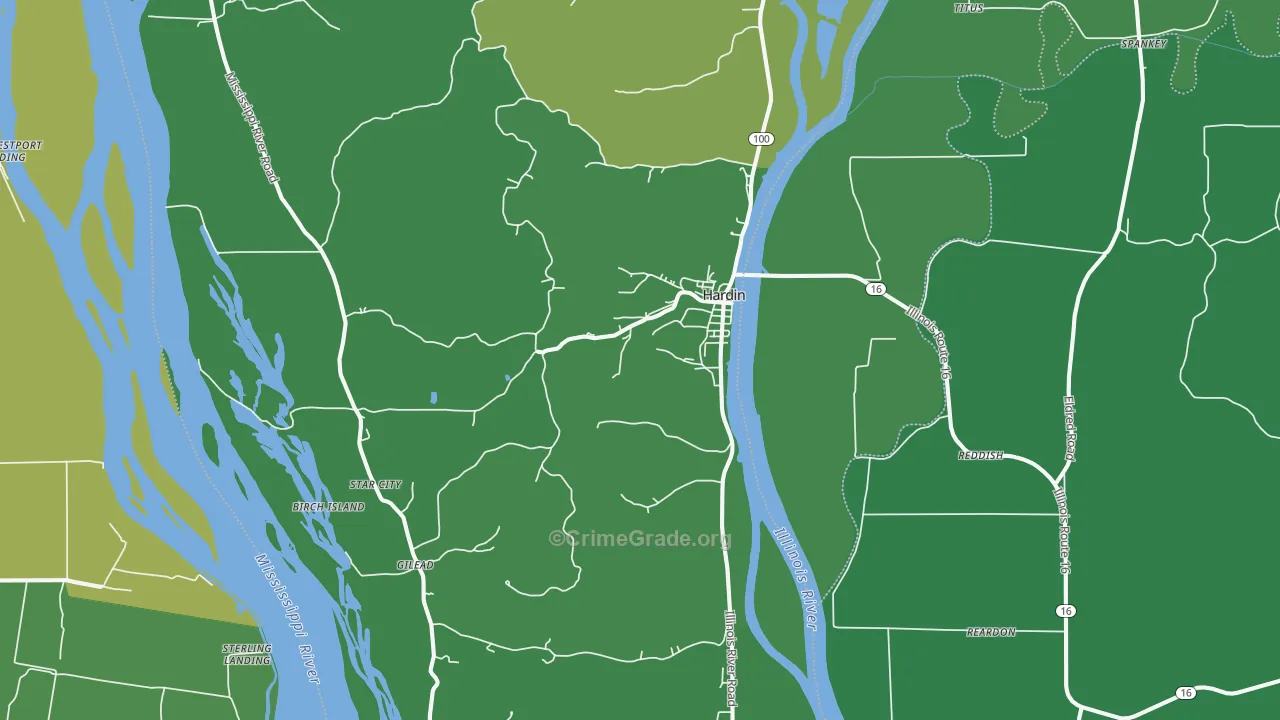 62047, IL Map of Vehicle Theft Rates