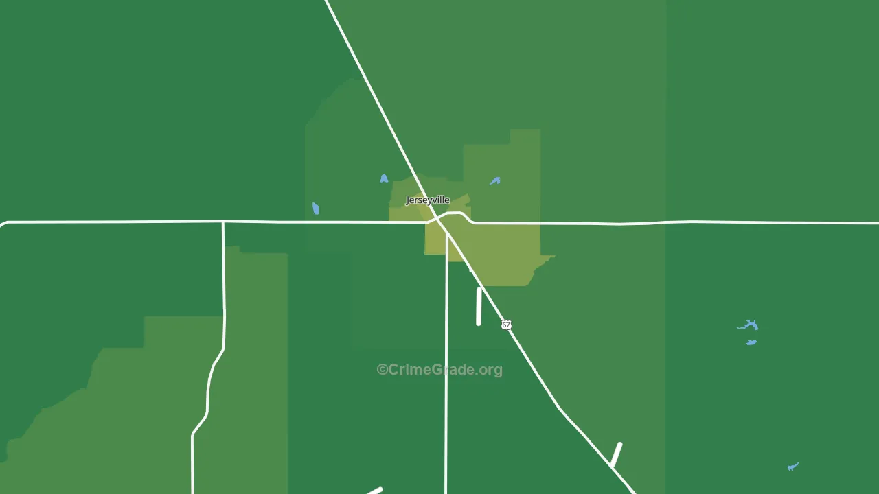 62052, IL Map of Vehicle Theft Rates