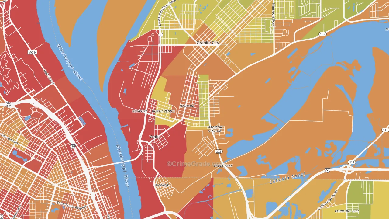 62060, IL Map of Vehicle Theft Rates