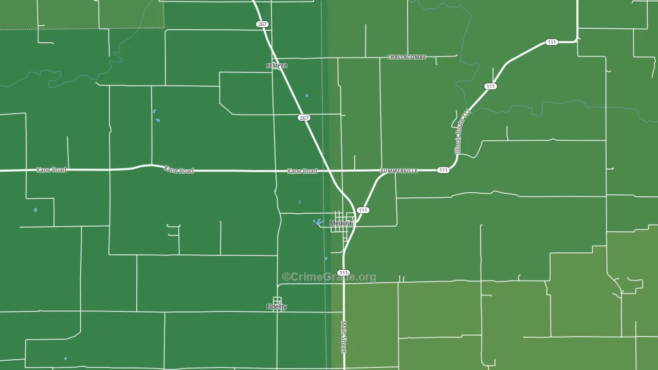 62063, IL Map of Vehicle Theft Rates