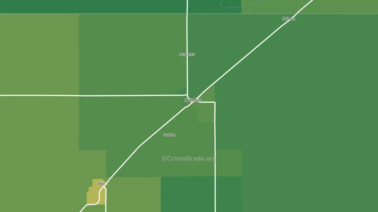 62075, IL Map of Vehicle Theft Rates