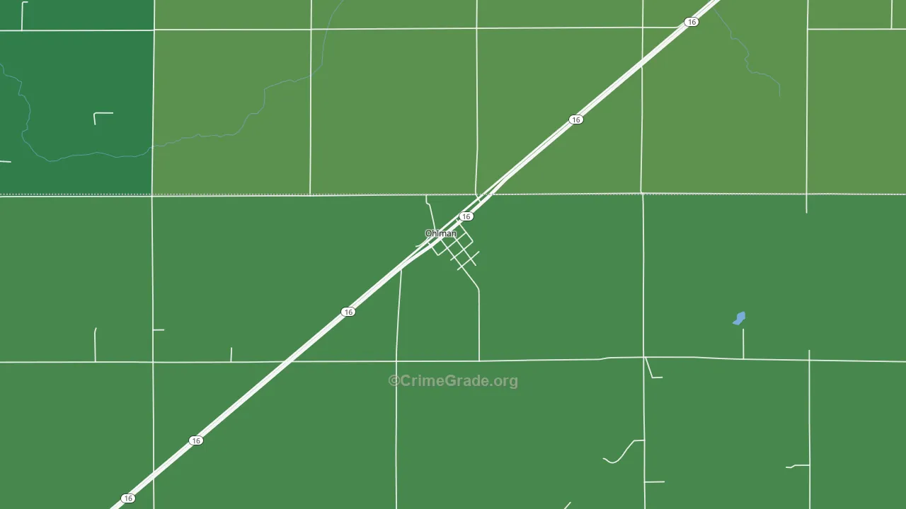 62076, IL Map of Vehicle Theft Rates