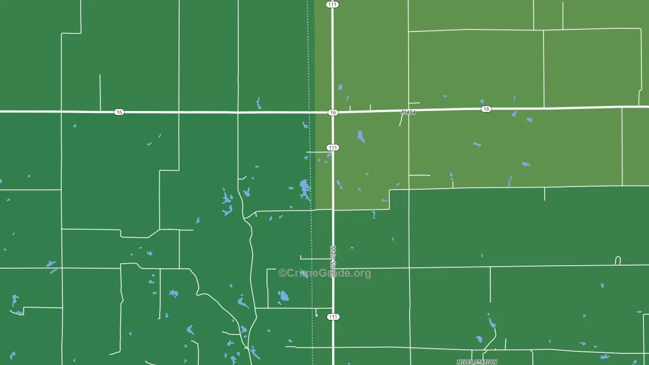 62079, IL Map of Vehicle Theft Rates