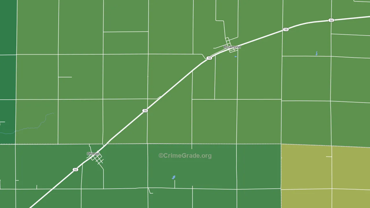 62083, IL Map of Vehicle Theft Rates