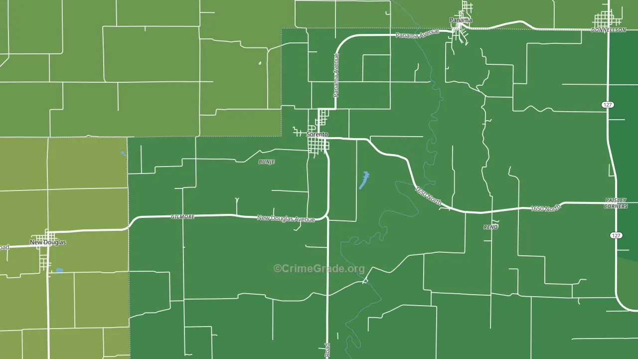 62086, IL Map of Vehicle Theft Rates