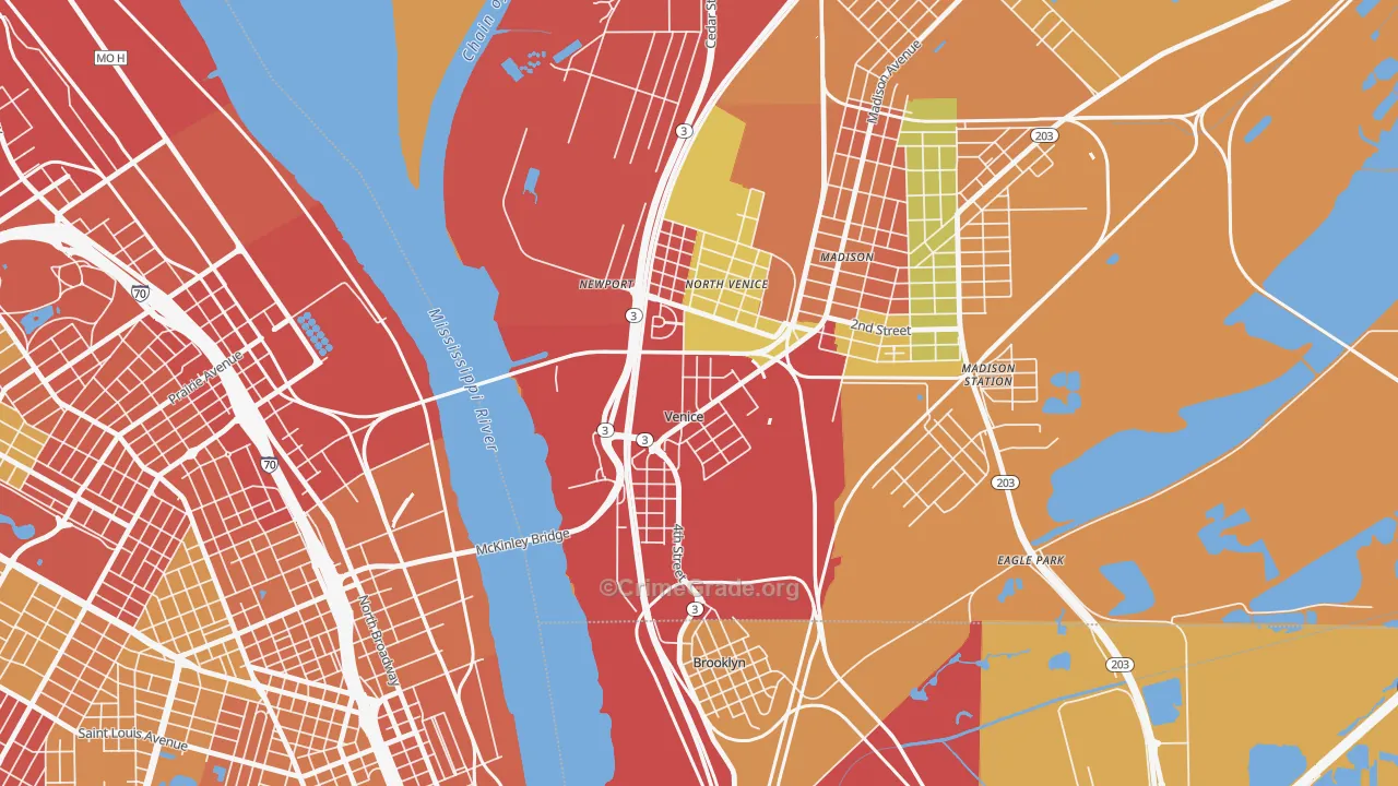 62090, IL Map of Vehicle Theft Rates