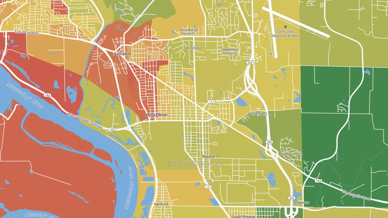 62095, IL Map of Vehicle Theft Rates