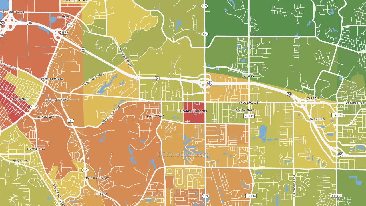 62208, IL Map of Vehicle Theft Rates