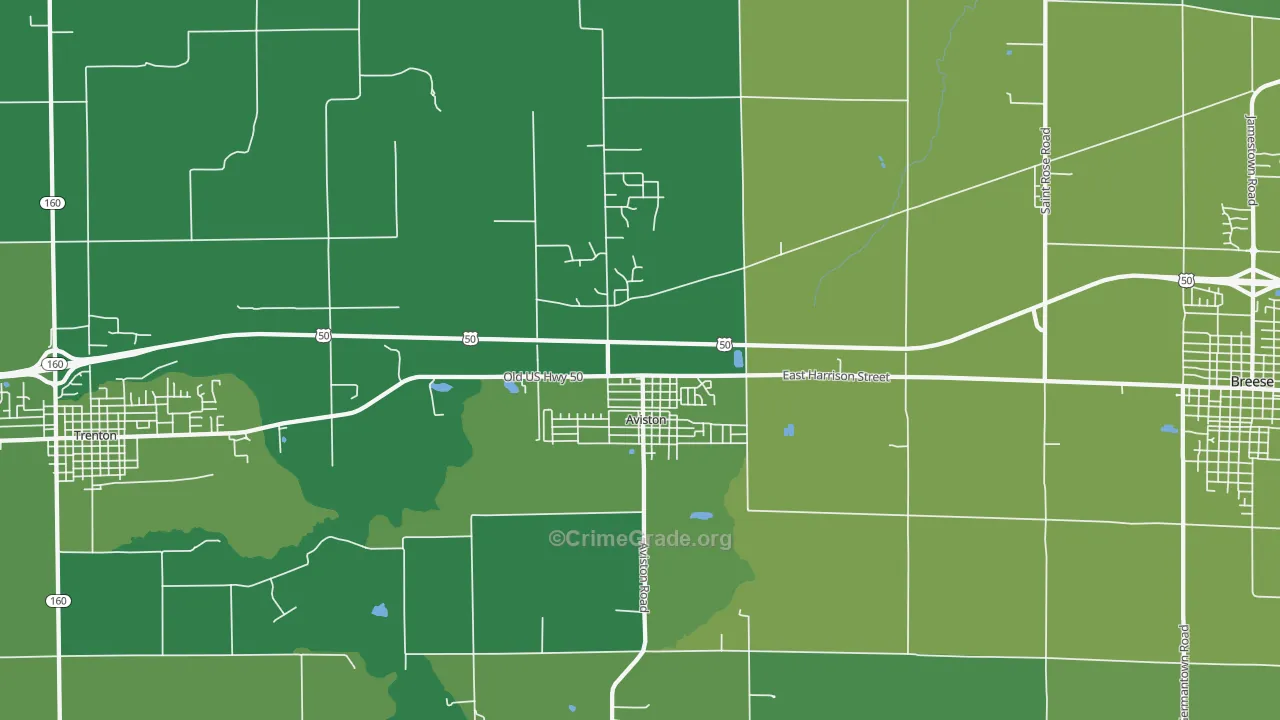 62216, IL Map of Vehicle Theft Rates