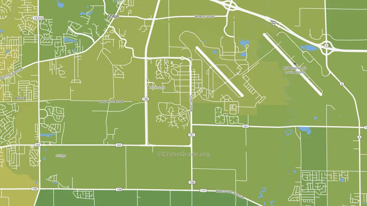 62225, IL Map of Vehicle Theft Rates