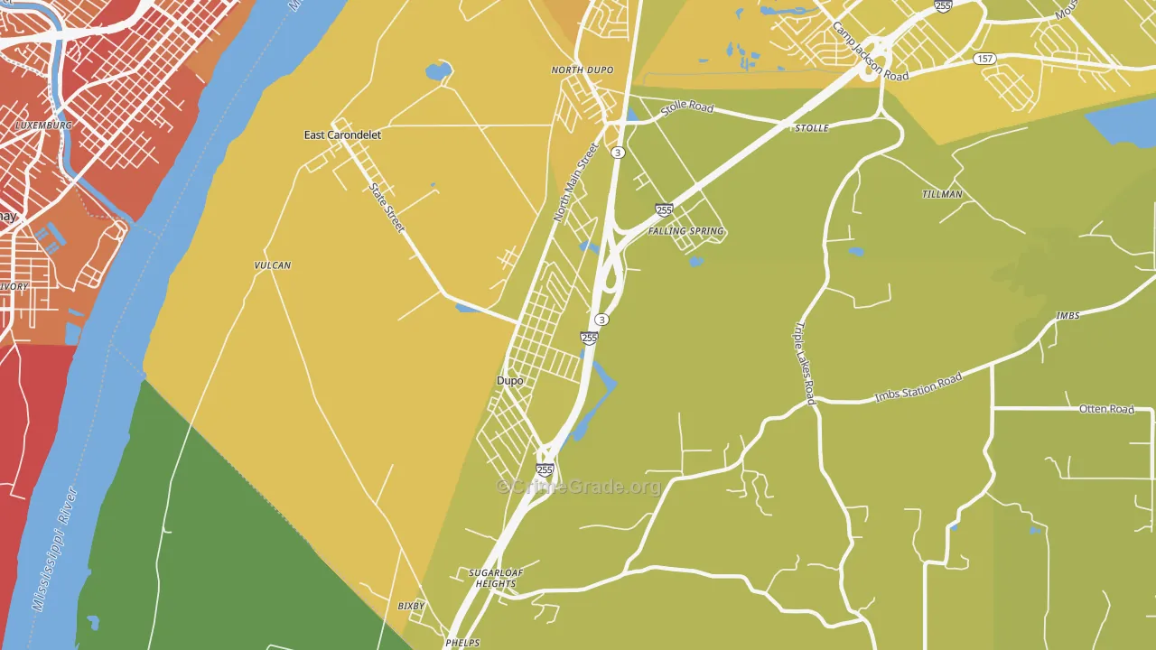 62239, IL Map of Vehicle Theft Rates